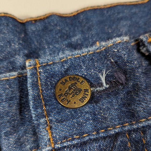Vintage 70s Saddle King Key Jeans Size 34x29 Made in USA Talon Zipper - Picture 7 of 9